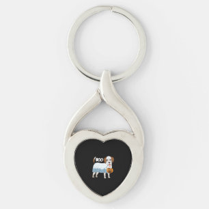 Ghost Beagle Halloween Dog Keychain