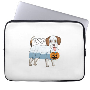 Ghost Beagle Halloween Dog Laptop Sleeve