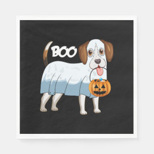 Ghost Beagle Halloween Dog Napkin