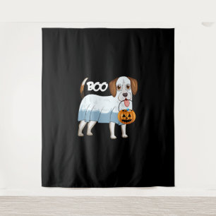 Ghost Beagle Halloween Dog Tapestry