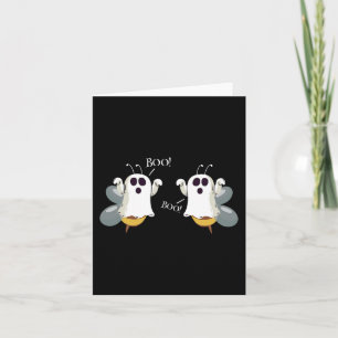 Ghost Bees Saying Boo Fun Halloween Costume Women Card