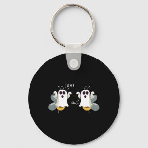 Ghost Bees Saying Boo Fun Halloween Costume Women  Keychain