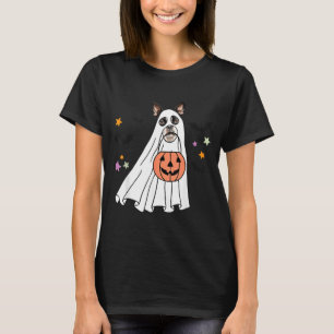 Ghost Black Boston Terrier Boo Dog Lover Halloween T-Shirt