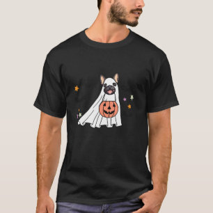 Ghost Black French Bulldog Boo Dog Lover Halloween T-Shirt