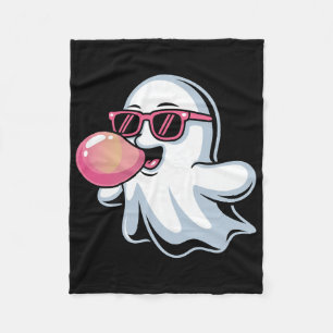 Ghost Blowing Pink Bubblegum Halloween Toddler Boy Fleece Blanket