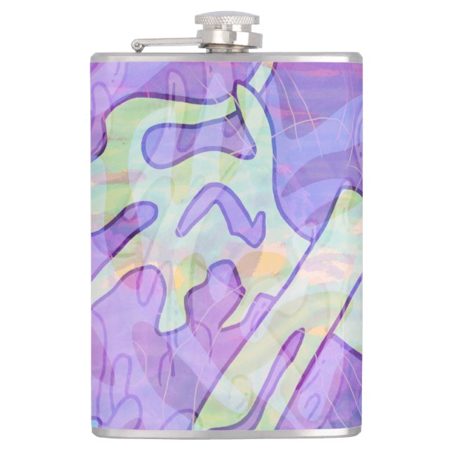 Ghost Bones Hip Flask (Front)
