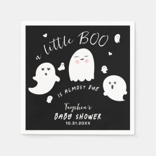 Ghost Boo Gender Neutral Halloween Baby Shower Napkin