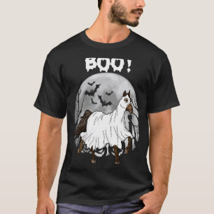 Ghost Boo Horse Equestrian Halloween Costume T-Shirt
