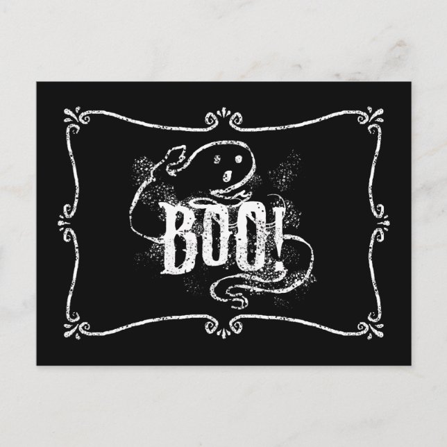 Ghost Boo Postcard (Front)