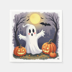 Ghost Boo Scene Napkin