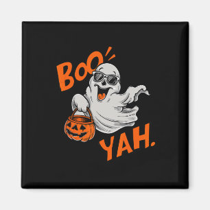 Ghost Boo Yah Funny Halloween Shirt Spooky Booyah  Magnet