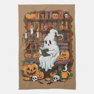 Ghost Book Reader Reading Lover Gift Reader  Kitchen Towel