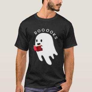 Ghost Books Booooks Halloween Reading Librarian Bo T-Shirt