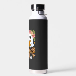 Ghost Books Halloween Floral Fall Halloween Water Bottle