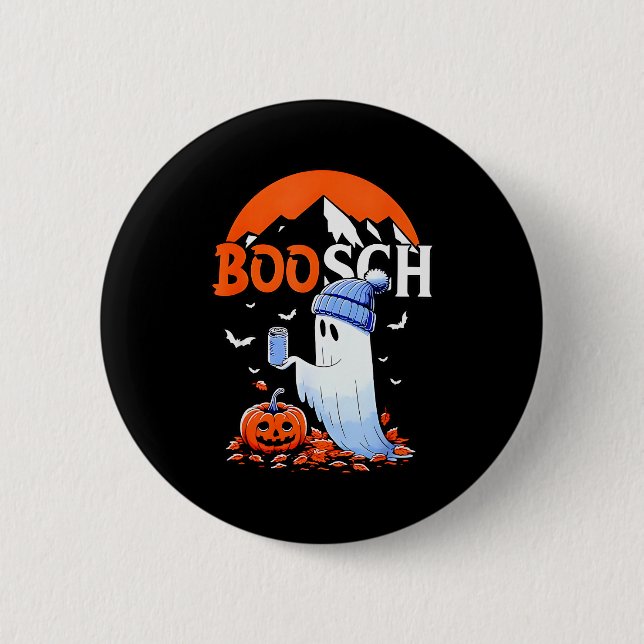 Ghost Boosch Beer Halloween  2 Inch Round Button (Front)