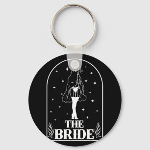Ghost Bride Coven Gothic Halloween Wedding Bachelo Keychain