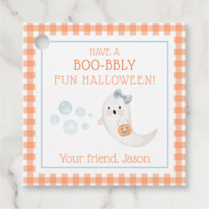 Ghost Bubbles Halloween Boo-bbly Trick or Treat F Favour Tags