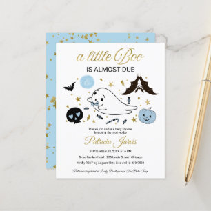 Ghost Budget Halloween Baby Shower Invitation