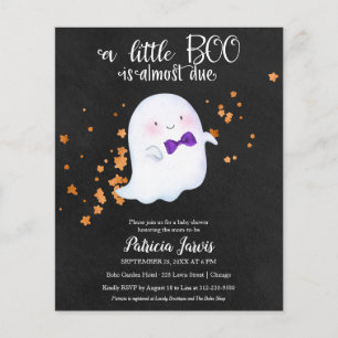 Ghost Budget Halloween Baby Shower Invitation