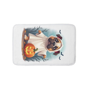 Ghost Bulldog Boo Bath Mat