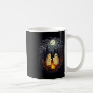 Ghost Camping Campfire Gothic Halloween Men Women Coffee Mug
