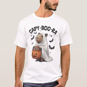 Ghost Capybara And Pumpkin Funny Halloween Kids Wo T-Shirt