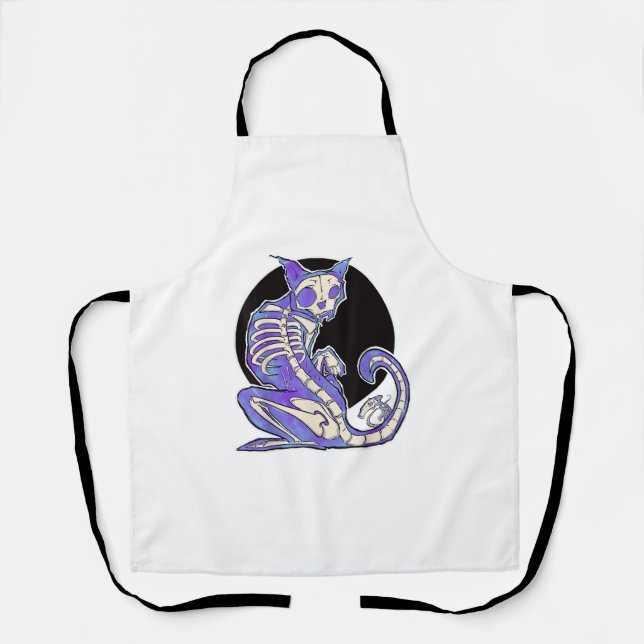 Ghost Cat and Mouse  Apron (Front)