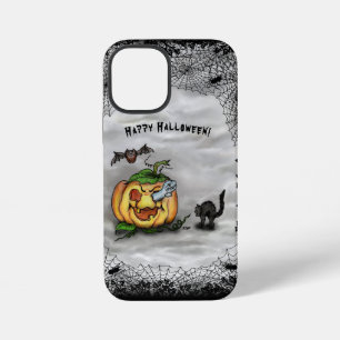 Ghost , Cat , Bat and Pumpkin , Happy Halloween! iPhone 12 Mini Case