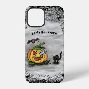 Ghost , Cat , Bat and Pumpkin , Happy Halloween! iPhone 12 Case