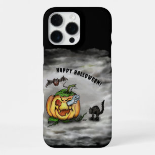 Ghost , Cat , Bat and Pumpkin , Happy Halloween! iPhone 16 Pro Max Case
