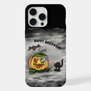 Ghost , Cat , Bat and Pumpkin , Happy Halloween! iPhone 15 Pro Max Case