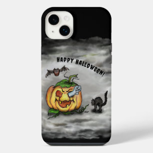 Ghost , Cat , Bat and Pumpkin , Happy Halloween! iPhone 14 Plus Case