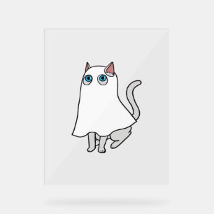 Ghost Cat Classic T-Shirt_1 Acrylic Sign