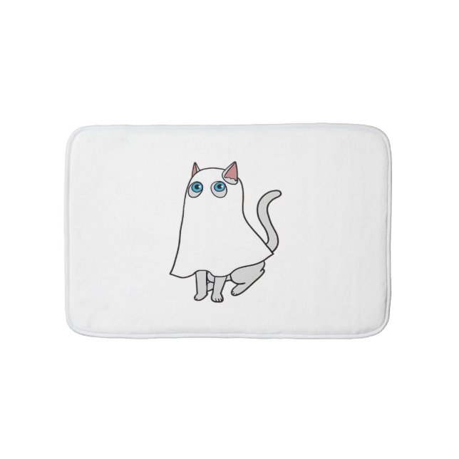 Ghost Cat Classic T-Shirt_1 Bath Mat (Front)