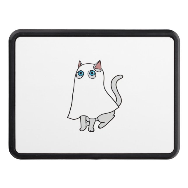 Ghost Cat Classic T-Shirt_1 Trailer Hitch Cover (Front)