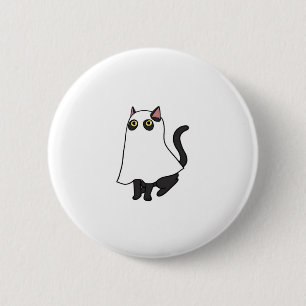 Ghost Cat Classic T-Shirt_2 2 Inch Round Button