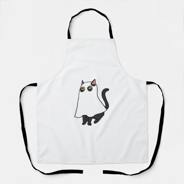 Ghost Cat Classic T-Shirt_2 Apron (Front)