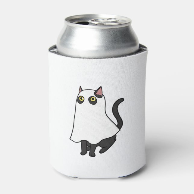 Ghost Cat Classic T-Shirt_2 Can Cooler (Can Front)