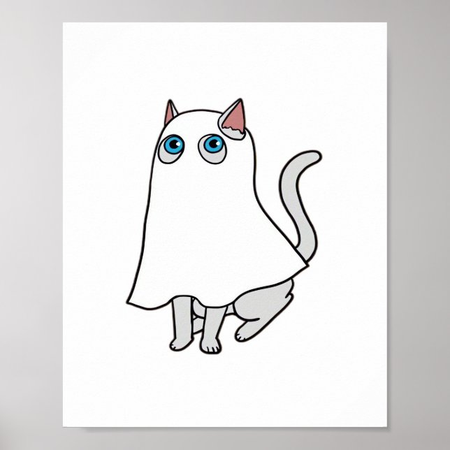Ghost Cat Classic T-Shirt_2 Poster (Front)