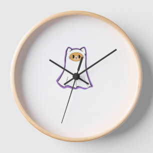 ghost cat Classic T-Shirt_3 Clock
