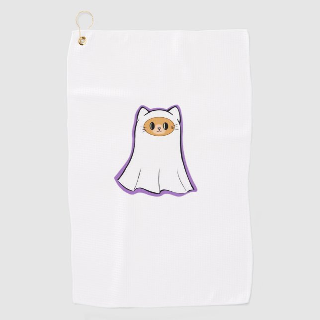 ghost cat Classic T-Shirt_3 Golf Towel (Front)