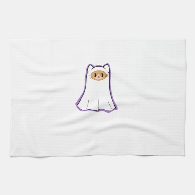 ghost cat Classic T-Shirt_3 Kitchen Towel (Horizontal)