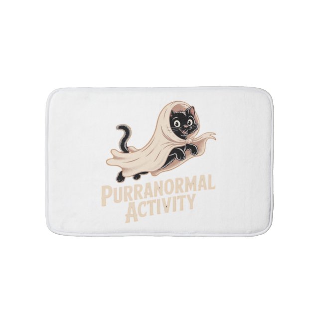 Ghost Cat Classic T-Shirt Bath Mat (Front)