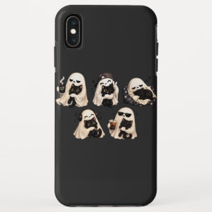 Ghost Cat Cozy Halloween Duo iPhone XS Max Case