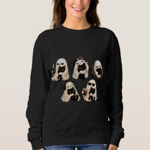 Ghost Cat Cozy Halloween Duo Sweatshirt