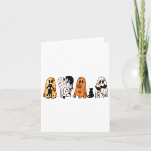 Ghost Cat Halloween Ghost Black Cat Spooky Season  Card