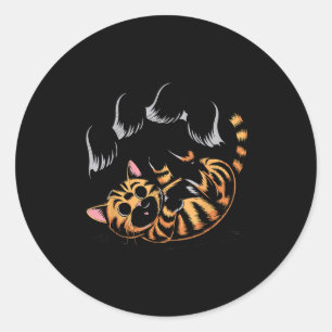 Ghost Cat Meme Funny Halloween Soky Kitty  Classic Round Sticker