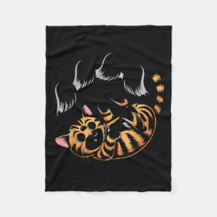 Ghost Cat Meme Funny Halloween Soky Kitty Fleece Blanket