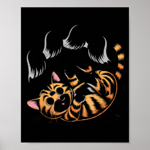 Ghost Cat Meme Funny Halloween Soky Kitty  Poster