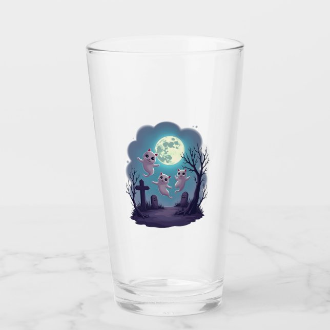 Ghost Cat Parade Glass (Front)